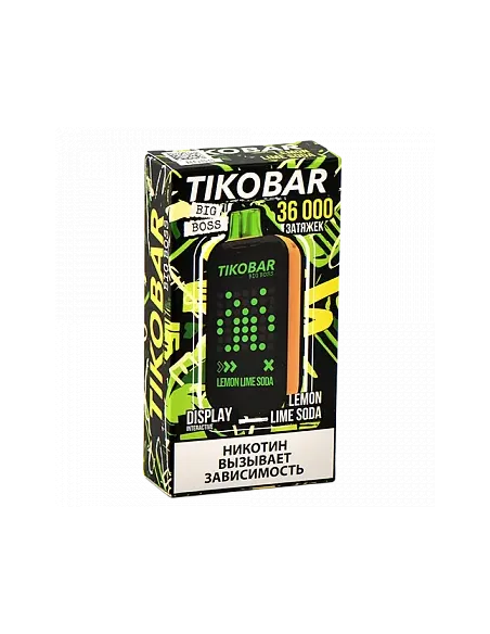 Tikobar Big Boss  36.000 затяжек - Лимон  Лайм  Содовая (1 шт.)