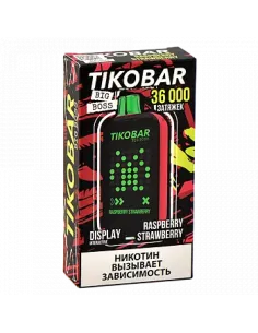 Tikobar Big Boss  36.000 затяжек - Малина  Клубника (1 шт.)