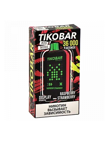 Tikobar Big Boss  36.000 затяжек - Малина  Клубника (1 шт.)