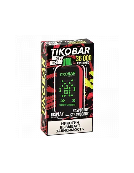 Tikobar Big Boss  36.000 затяжек - Малина  Клубника (1 шт.)