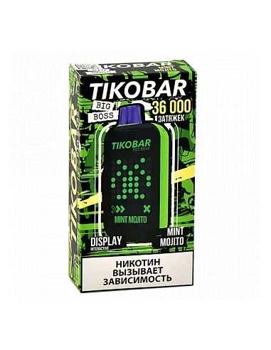 Tikobar Big Boss  36.000 затяжек - Мятный мохито (1 шт.)