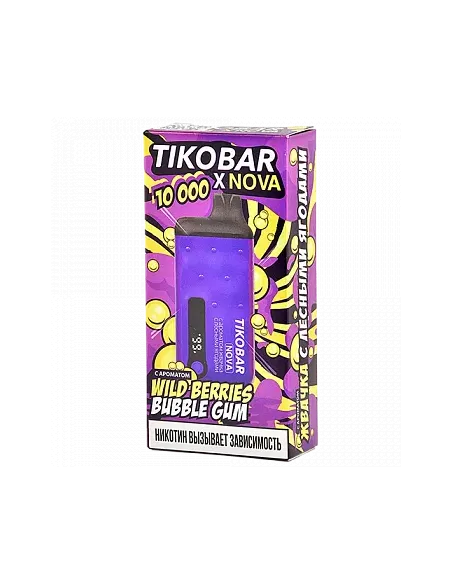 Tikobar Nova X  10.000 затяжек - Жвачка с лесными ягодами  2% (1 шт.)