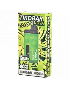 Tikobar Nova X  10.000 затяжек - Кислая яблочная содовая  2% (1 шт.)
