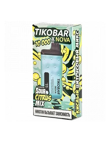 Tikobar Nova X  10.000 затяжек - Кислый цитрусовый микс  2% (1 шт.)