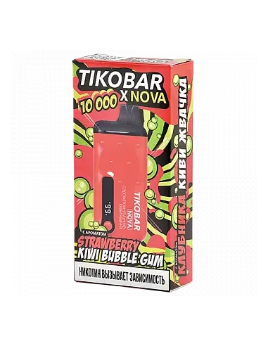 Tikobar Nova X  10.000 затяжек - Клубника  Киви  Жвачка  2% (1 шт.)