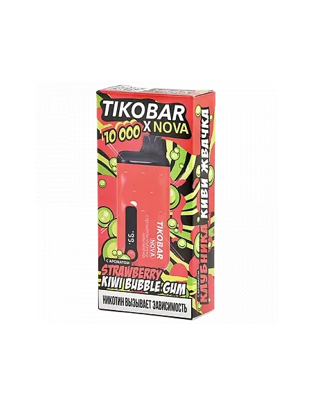 Tikobar Nova X  10.000 затяжек - Клубника  Киви  Жвачка  2% (1 шт.)