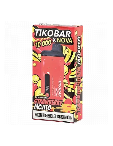 Tikobar Nova X  10.000 затяжек - Клубничный Мохито  2% (1 шт.)