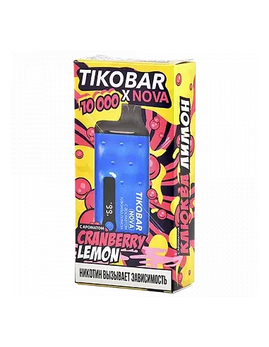 Tikobar Nova X  10.000 затяжек - Клюква  Лимон  2% (1 шт.)