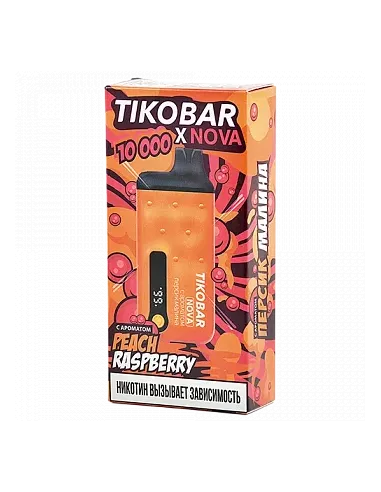 Tikobar Nova X  10.000 затяжек - Персик  Малина  2% (1 шт.)