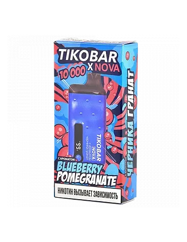 Tikobar Nova X  10.000 затяжек - Черника  Гранат  2% (1 шт.)