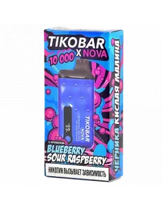 Tikobar Nova X  10.000 затяжек - Черника  Кислая малина  2% (1 шт.)