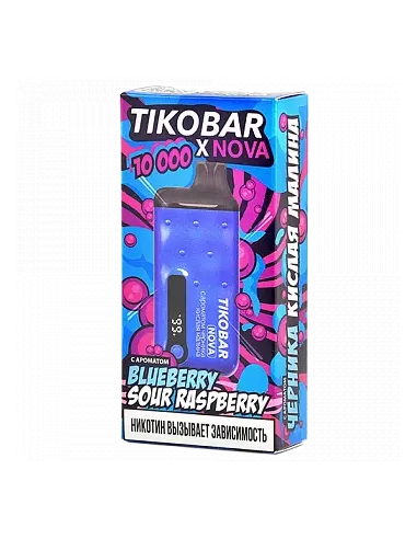 Tikobar Nova X  10.000 затяжек - Черника  Кислая малина  2% (1 шт.)