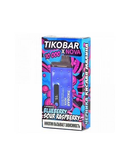 Tikobar Nova X  10.000 затяжек - Черника  Кислая малина  2% (1 шт.)