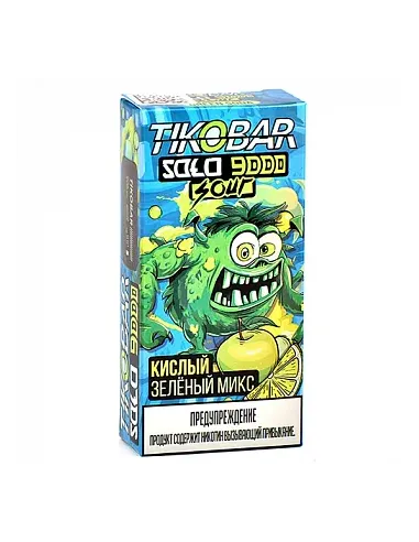 Tikobar Solo  9.000 затяжек - Кислый зелёный микс  2% (1 шт.)
