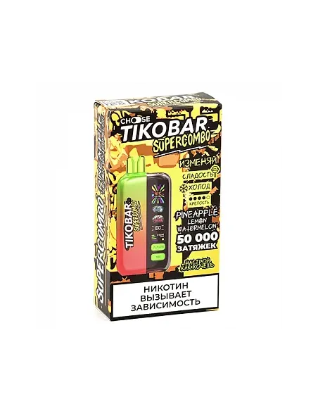 Tikobar Supercombo  50.000 затяжек - Ананас  Лимон  Арбуз (1 шт.)