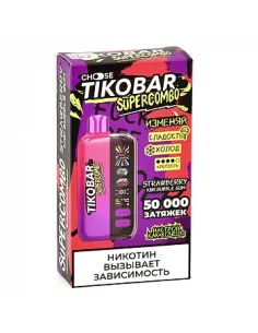 Tikobar Supercombo  50.000 затяжек - Клубника  Киви  Жвачка (1 шт.)