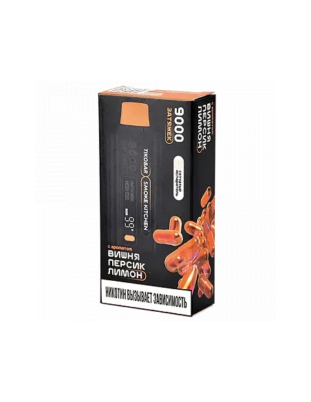 Tikobar x Smoke Kitchen Solo  9.000 затяжек - Вишня  Персик  Лимон  2% (1 шт.)