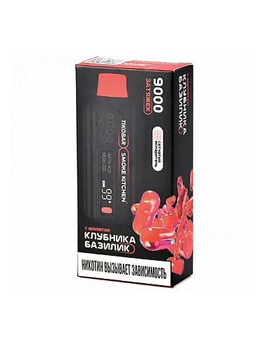 Tikobar x Smoke Kitchen Solo  9.000 затяжек - Клубника  Базилик  2% (1 шт.)
