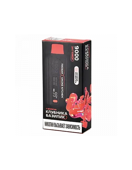 Tikobar x Smoke Kitchen Solo  9.000 затяжек - Клубника  Базилик  2% (1 шт.)
