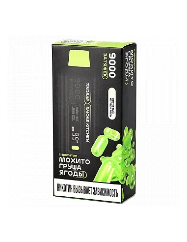 Tikobar x Smoke Kitchen Solo  9.000 затяжек - Мохито  Груша  Ягоды  2% (1 шт.)