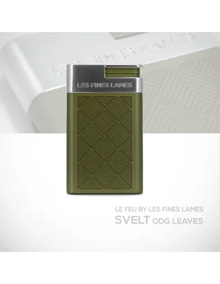 Зажигалка для сигар LE FEU Svelt - OD Green Leaves